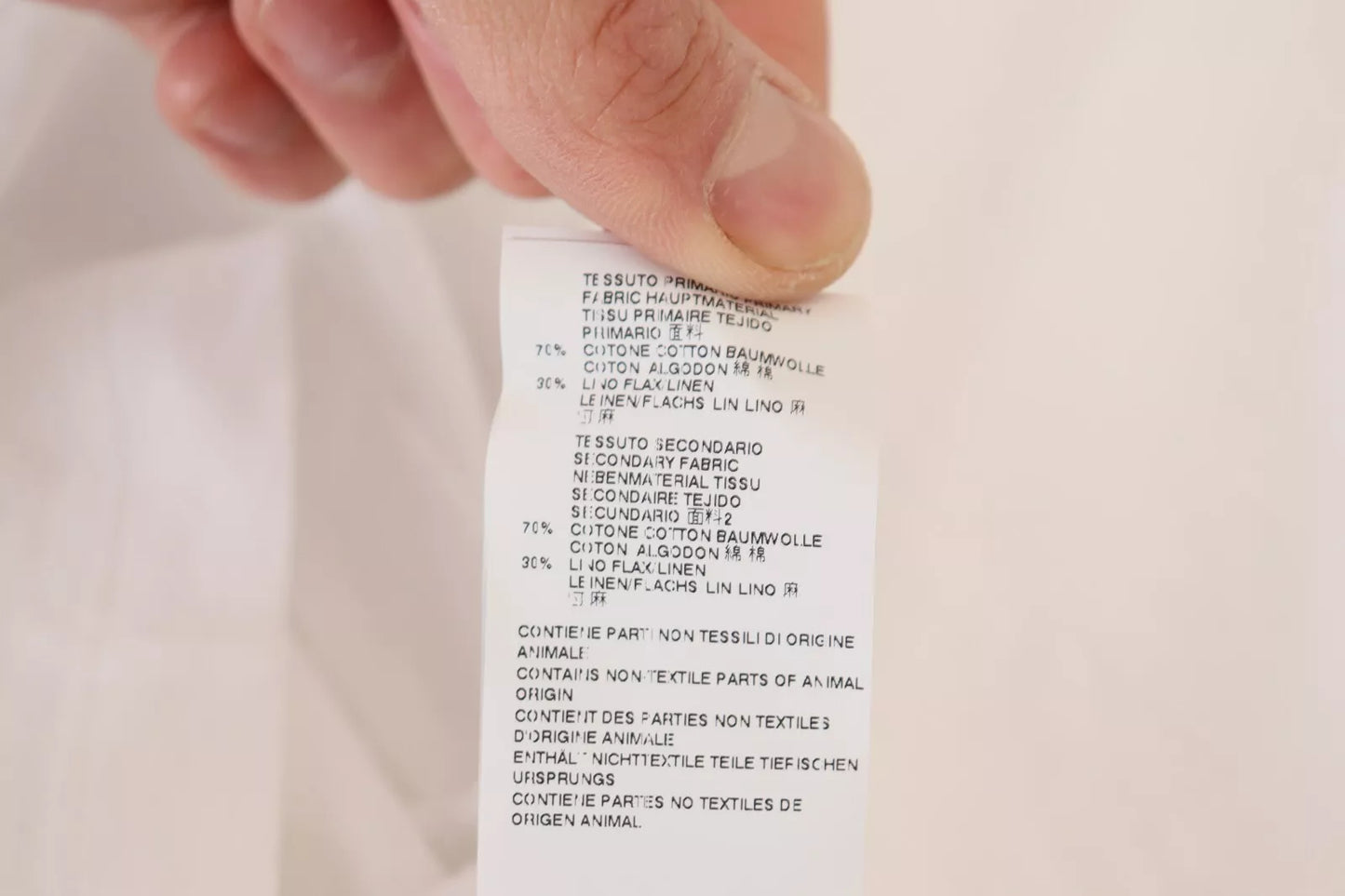 Pull en coton et lin blanc à manches longues Dsquared²