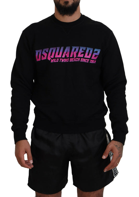 Dsquared² Zwarte Pullenstruik met Lange Mouwen en Logo Print voor Heren