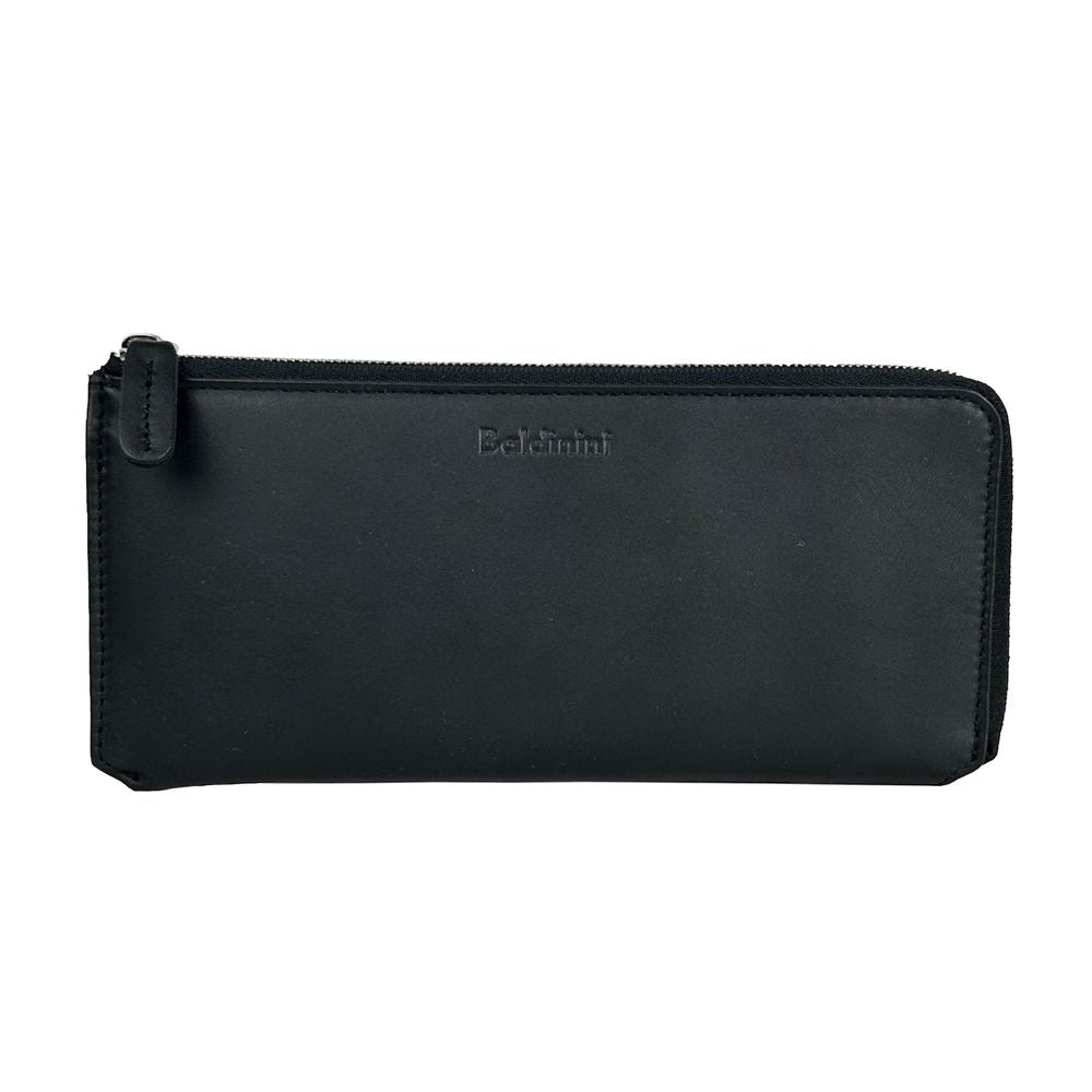 Baldinini Trend Elegante Zwarte Leren Reisorganizer
