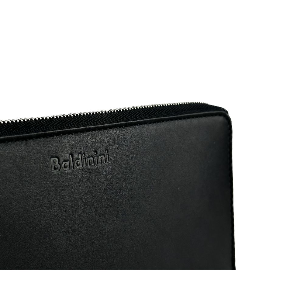Baldinini Trend Elegante Zwarte Leren Reisorganizer