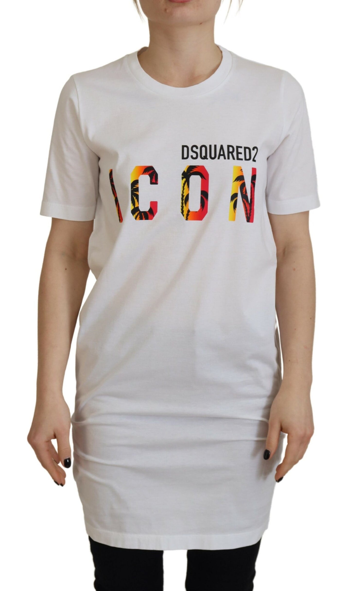 Dsquared² Wit katoenen T-shirt met Icon Logo Print en ronde hals