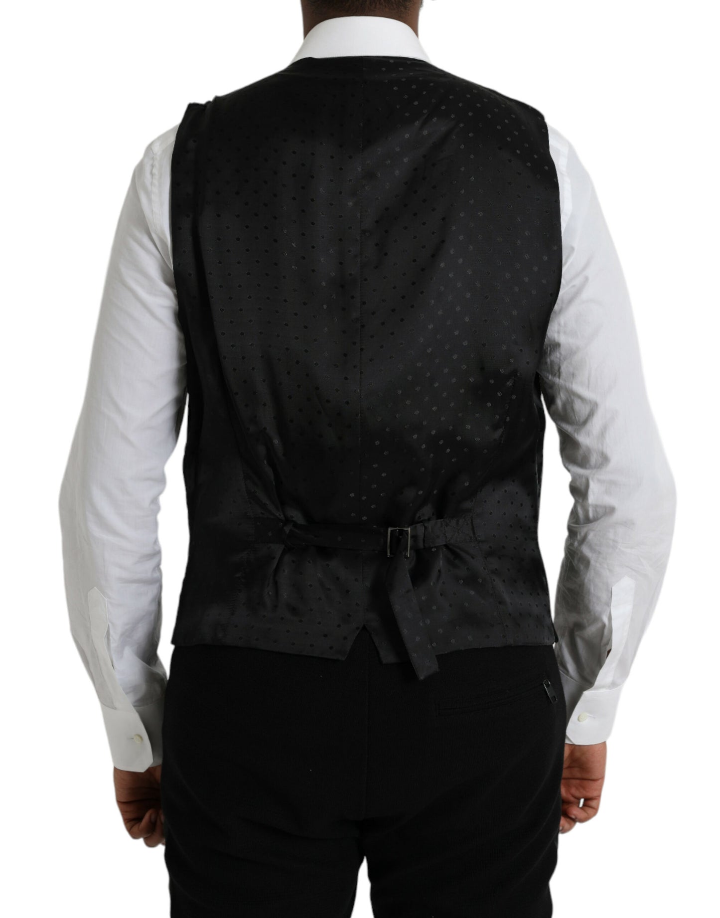 Dolce & Gabbana Zwarte Zijden Vestjurk Formeel Vest