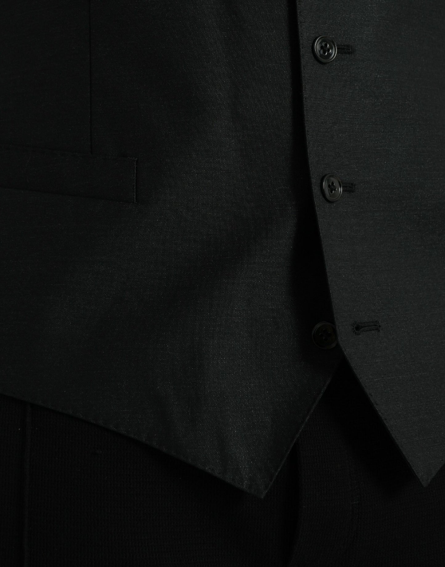 Gilet-robe noir en laine de Dolce & Gabbana, gilet formel.