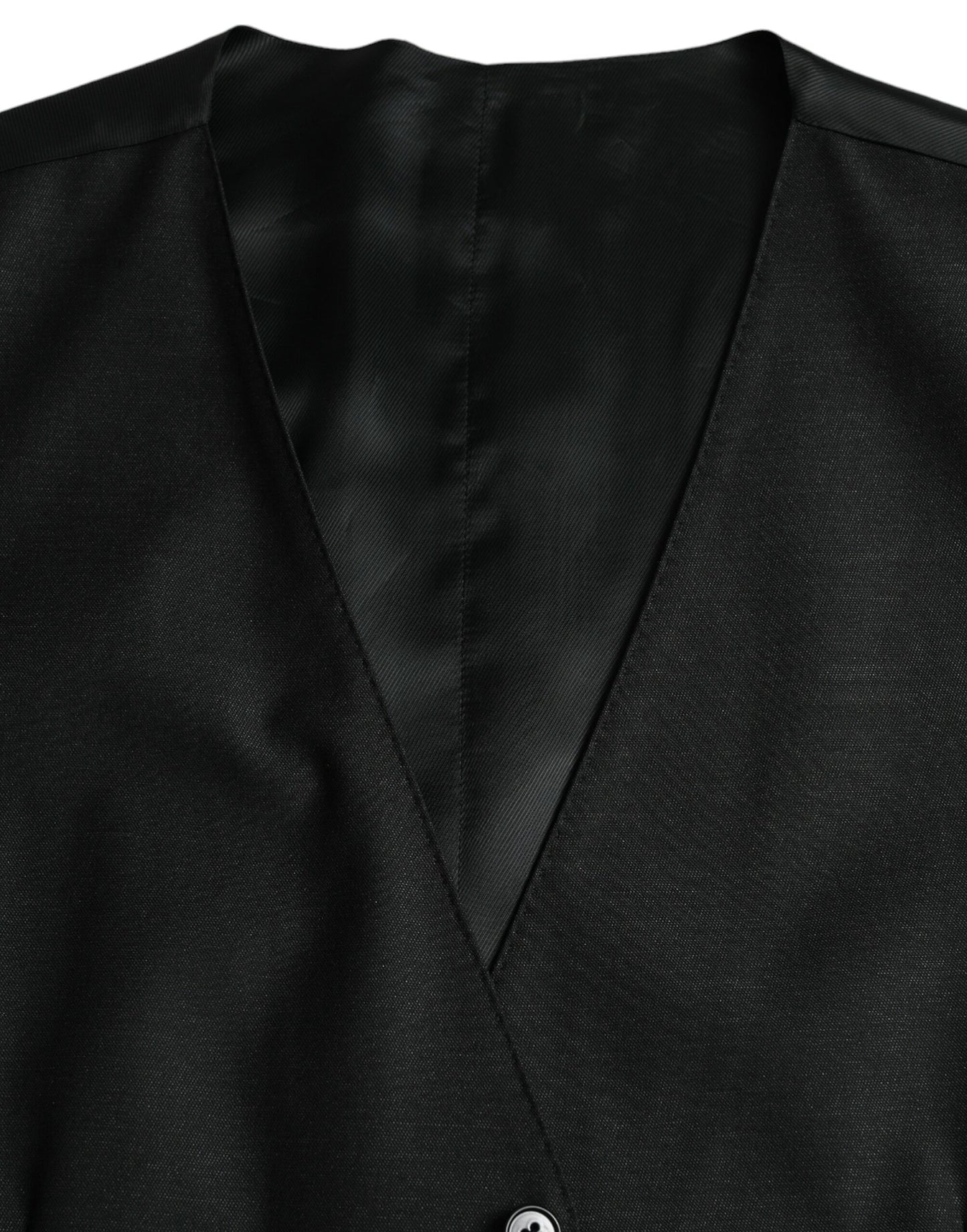 Gilet-robe noir en laine de Dolce & Gabbana, gilet formel.