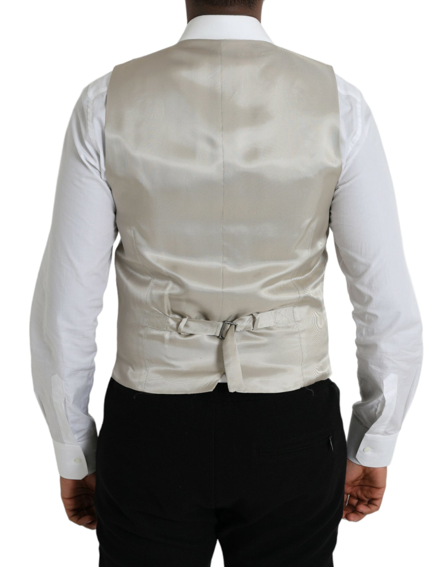 Gilet de costume en laine grise clair Dolce & Gabbana