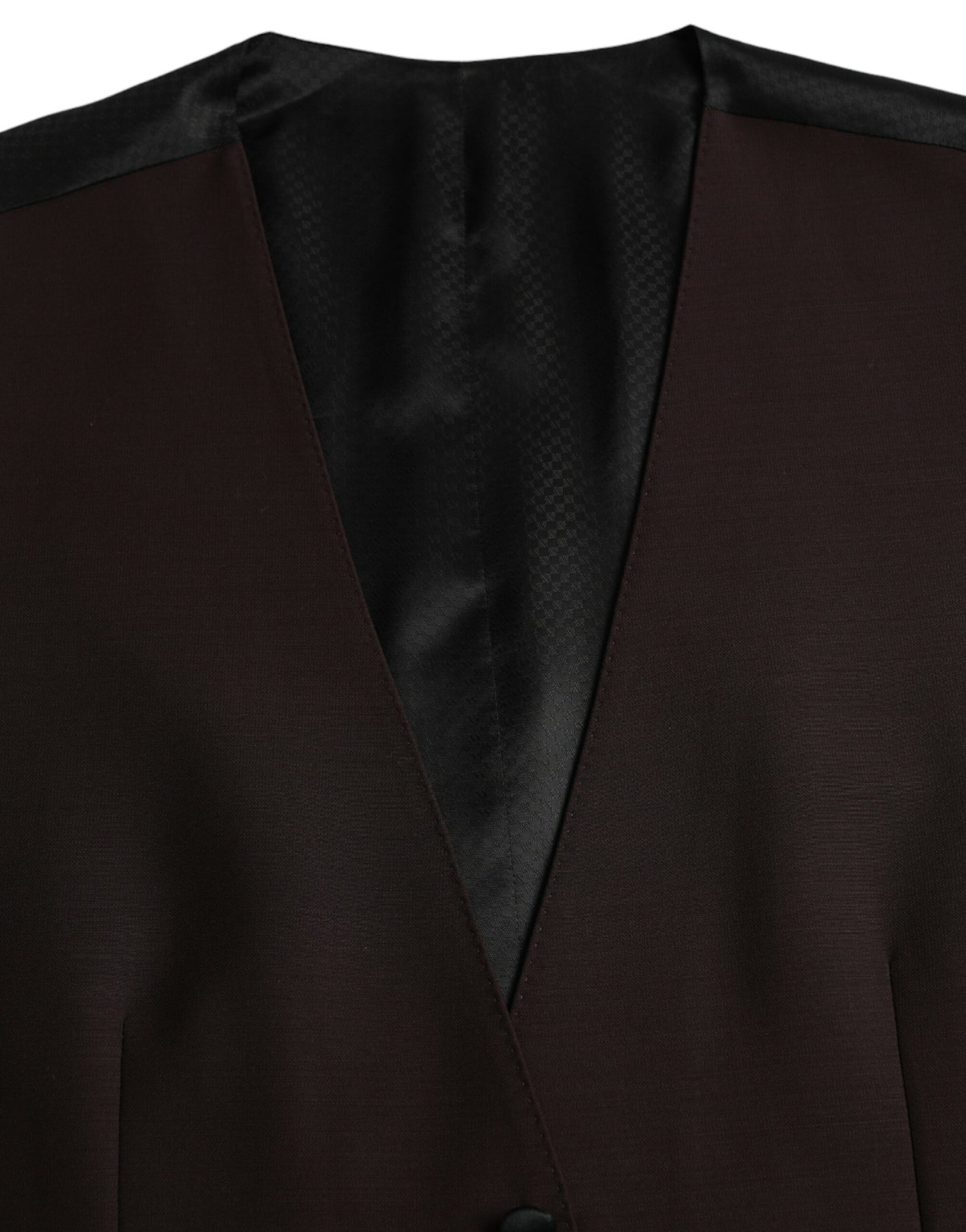 Dolce & Gabbana Bruine wollen vestjurk, formeel vest