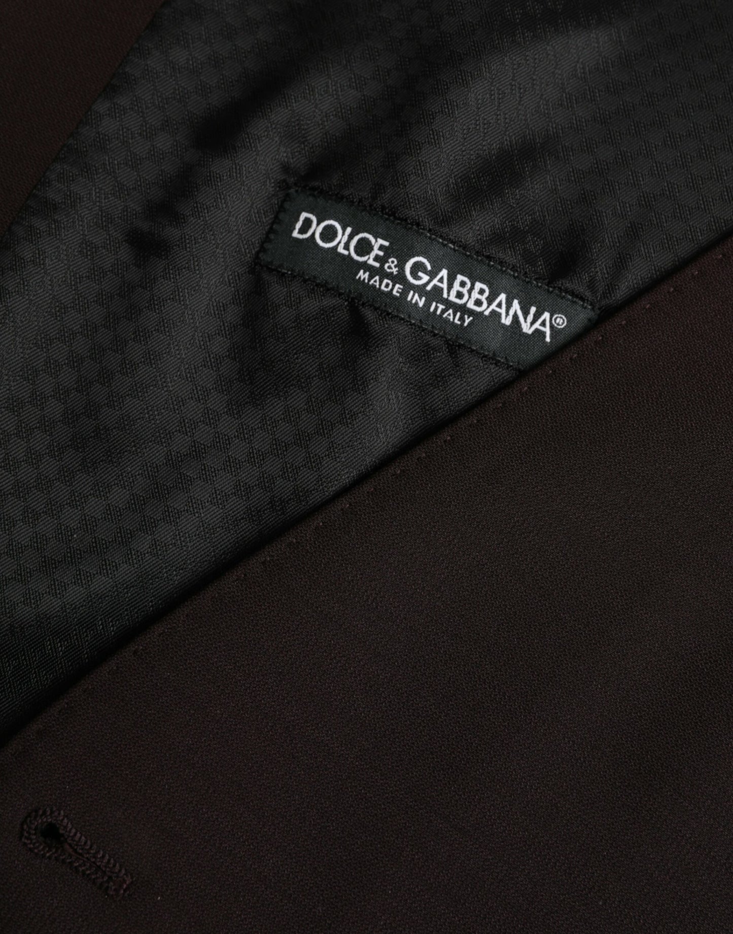 Dolce & Gabbana Bruine wollen vestjurk, formeel vest