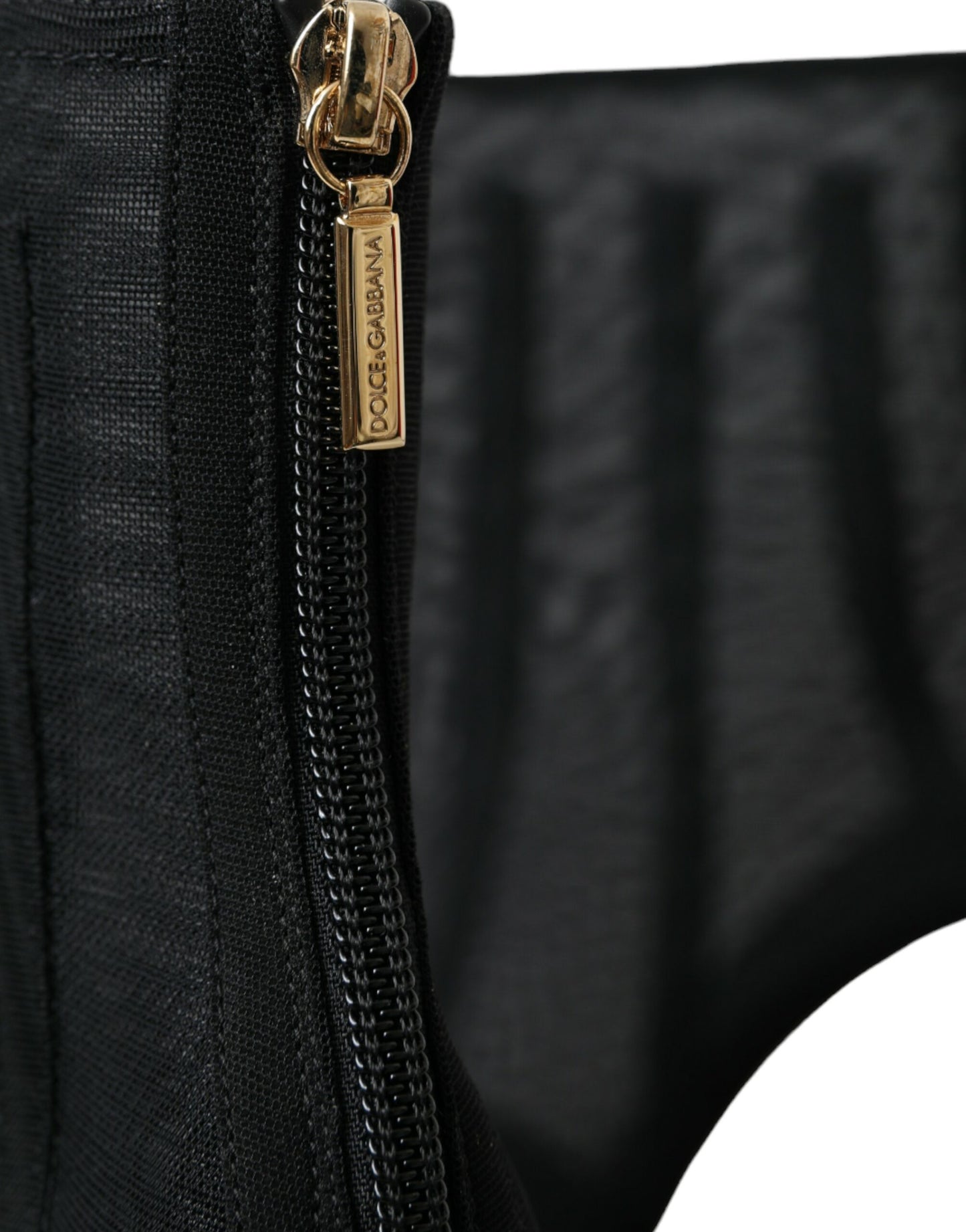 Bottines à talons aiguilles en maille noire Dolce & Gabbana