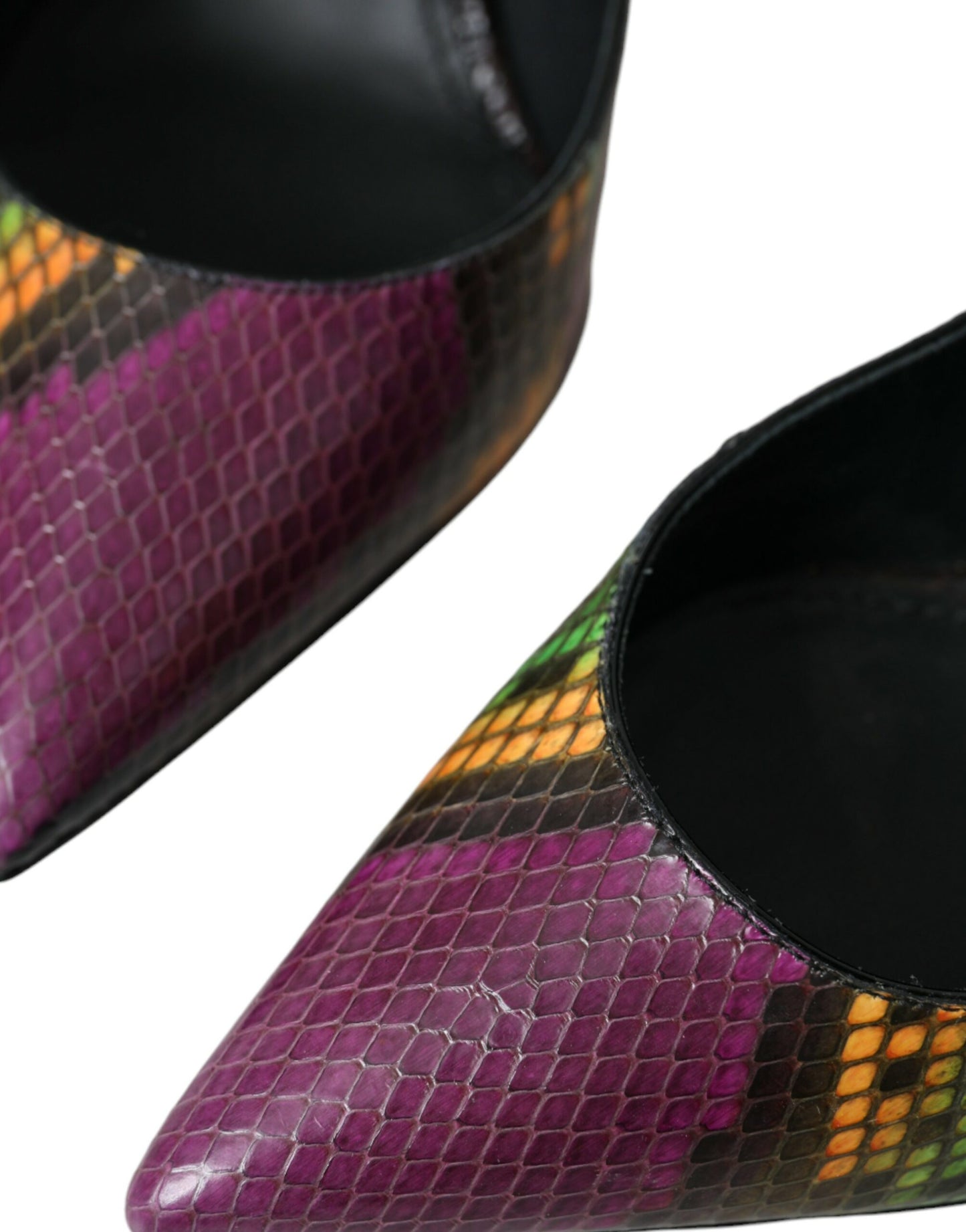 Escarpins à talons hauts en cuir exotique multicolore Dolce & Gabbana
