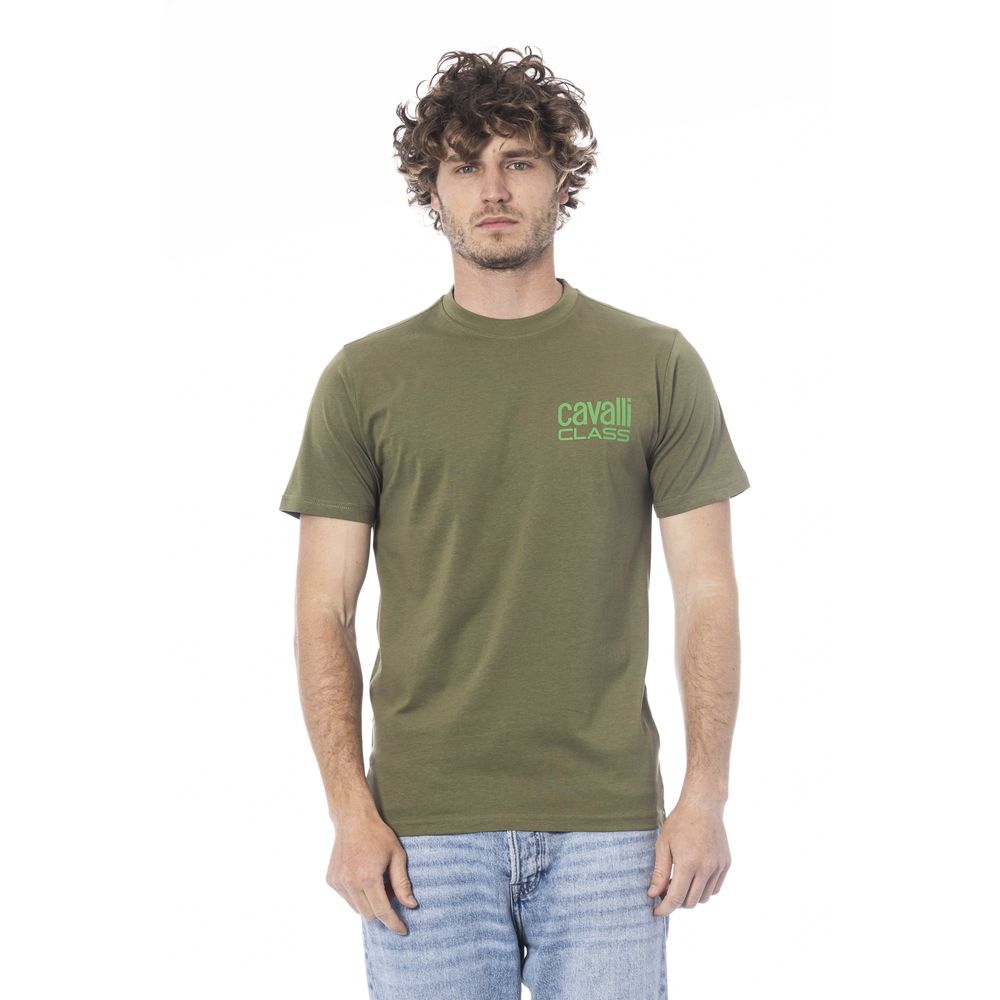 Cavalli Class Groen Katoenen Heren T-Shirt