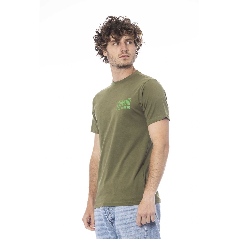 Cavalli Class Groen Katoenen Heren T-Shirt