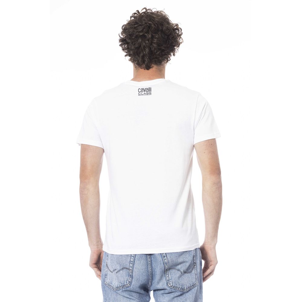 Cavalli Class wit katoenen heren T-shirt