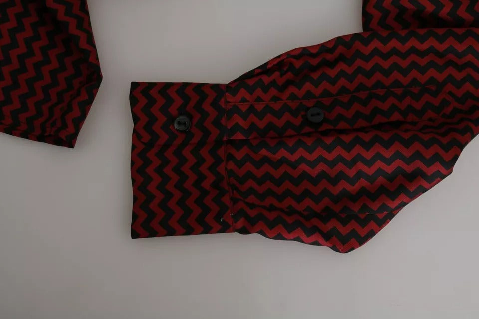 Dolce & Gabbana zwart-rood geruite casual overhemd