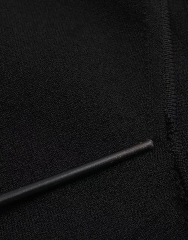 Robe midi moulante sans manches en viscose noire de Dolce & Gabbana