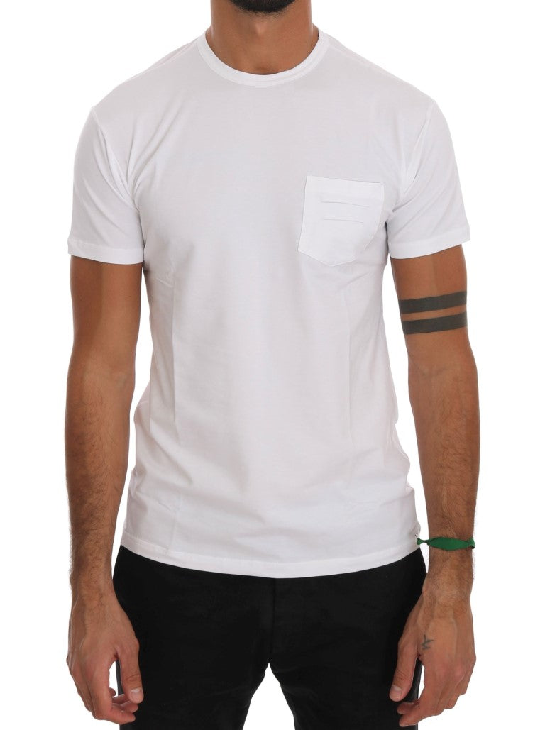 T-shirt blanc en coton à col rond de Daniele Alessandrini