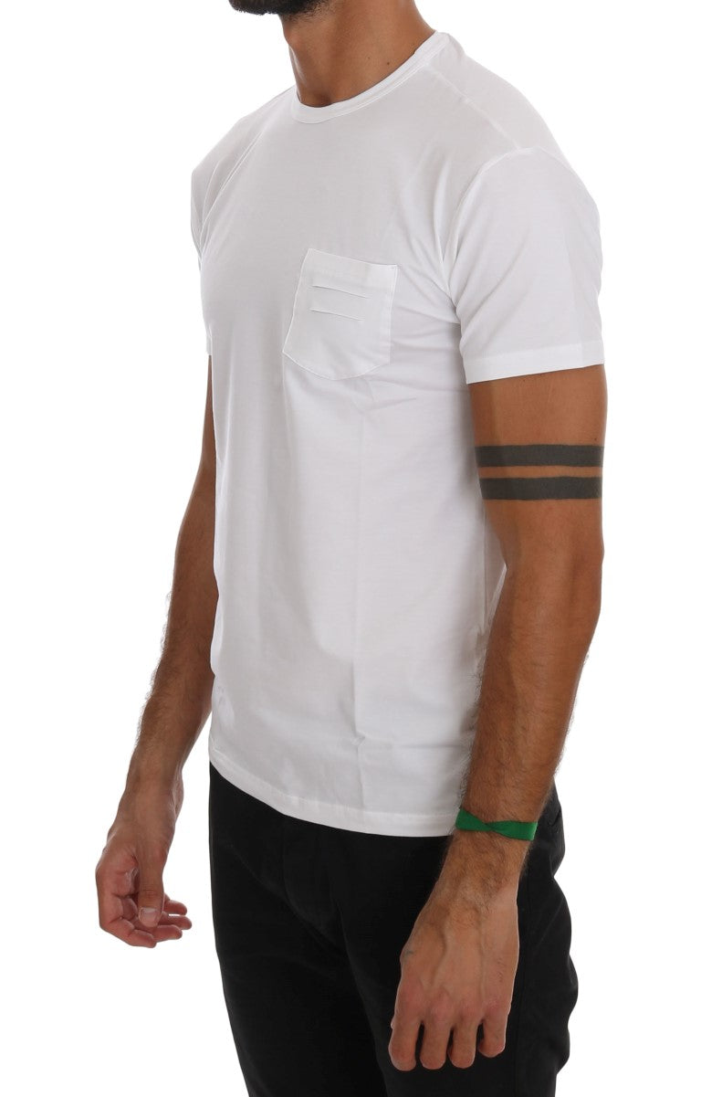 T-shirt blanc en coton à col rond de Daniele Alessandrini
