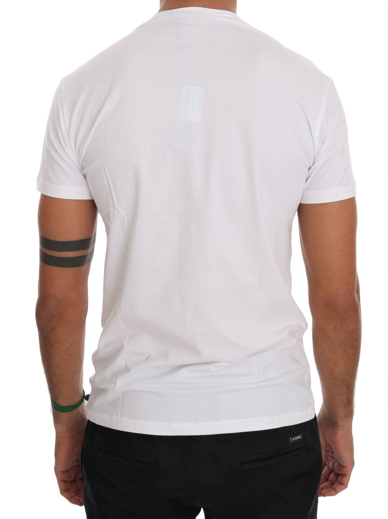T-shirt blanc en coton à col rond de Daniele Alessandrini