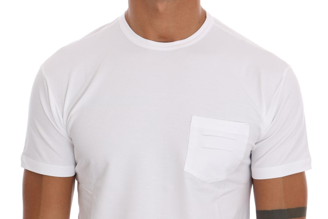 T-shirt blanc en coton à col rond de Daniele Alessandrini