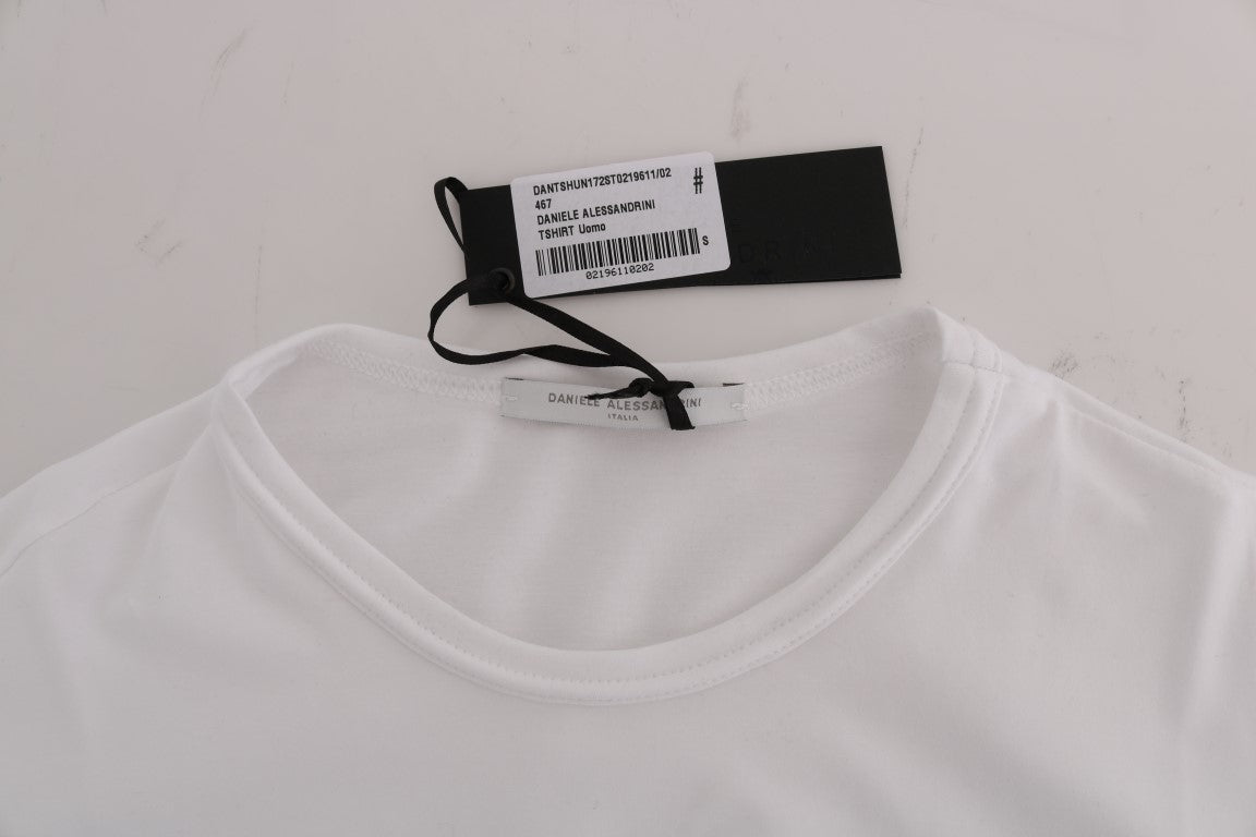 T-shirt blanc en coton à col rond de Daniele Alessandrini