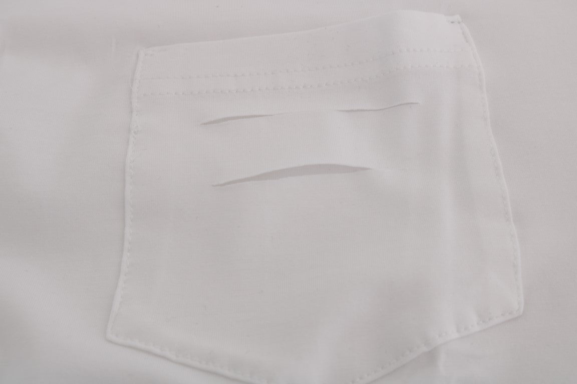 T-shirt blanc en coton à col rond de Daniele Alessandrini
