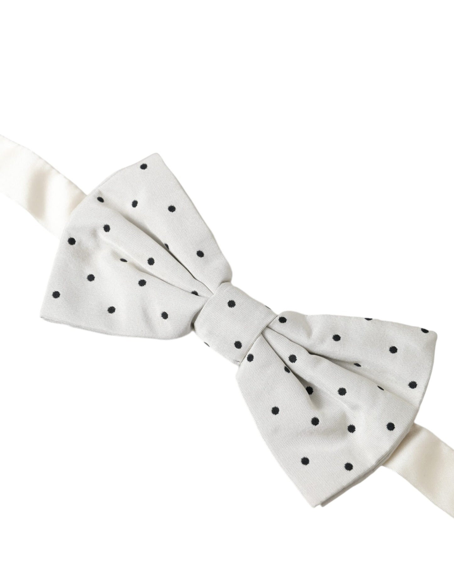Nœud papillon Dolce & Gabbana en polyester à pois blancs et noirs pour homme