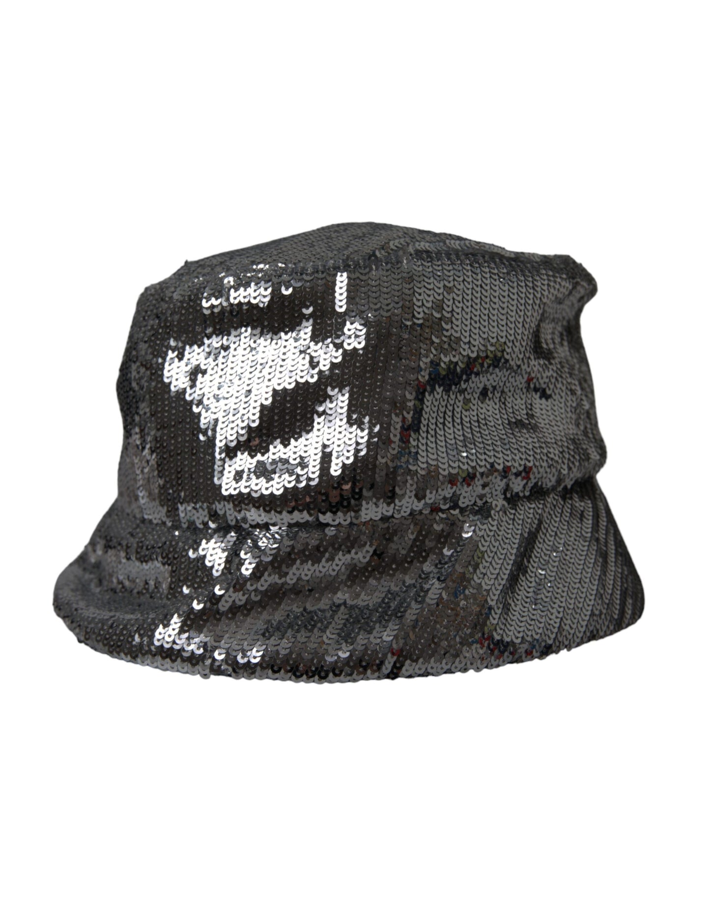 Dolce & Gabbana Zilveren Pailletten Nylon Bucket Hat Heren