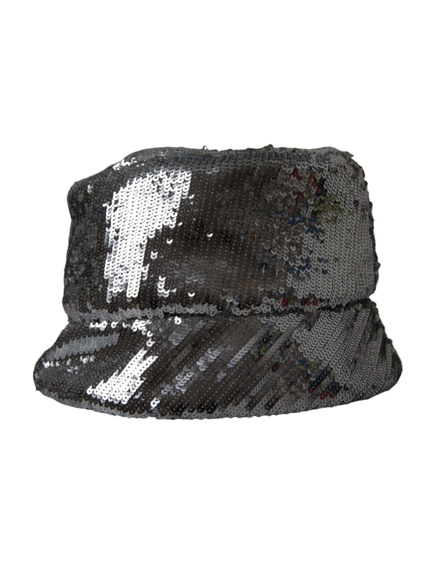 Dolce & Gabbana Zilveren Pailletten Nylon Bucket Hat Heren