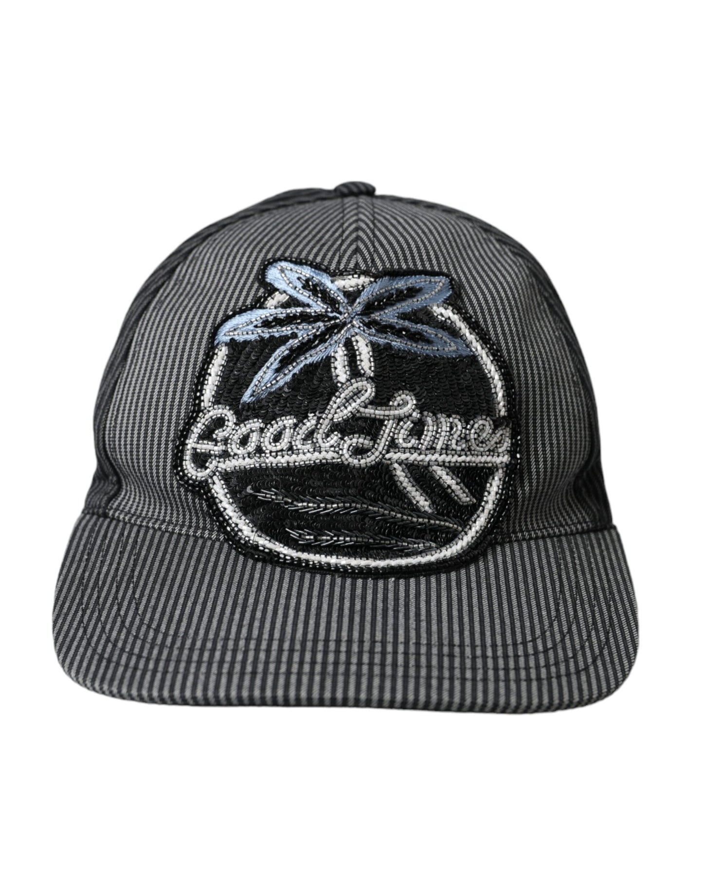 Dolce & Gabbana Zwarte Katoenen Versierde Baseballpet Heren