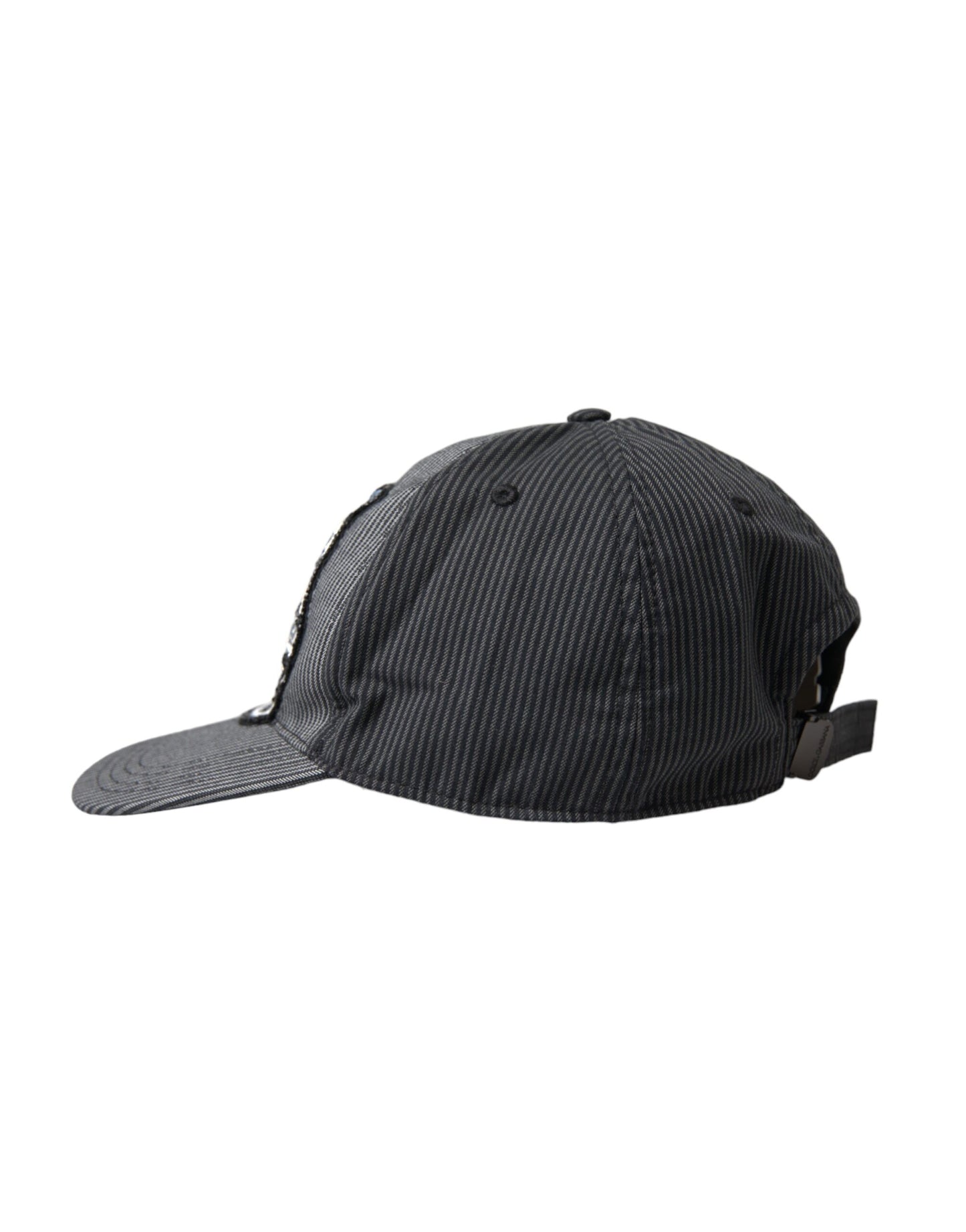 Dolce & Gabbana Zwarte Katoenen Versierde Baseballpet Heren