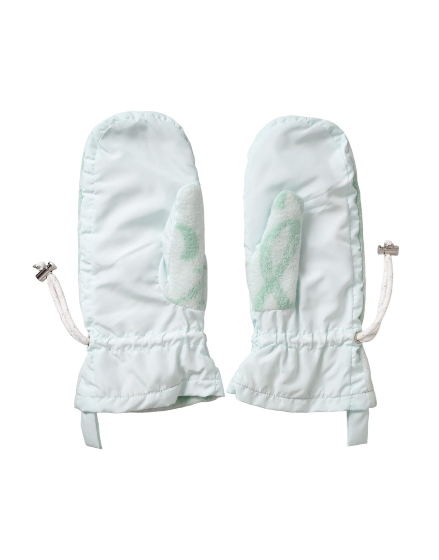 Dolce & Gabbana witte nylon fleece wanten tot aan de pols