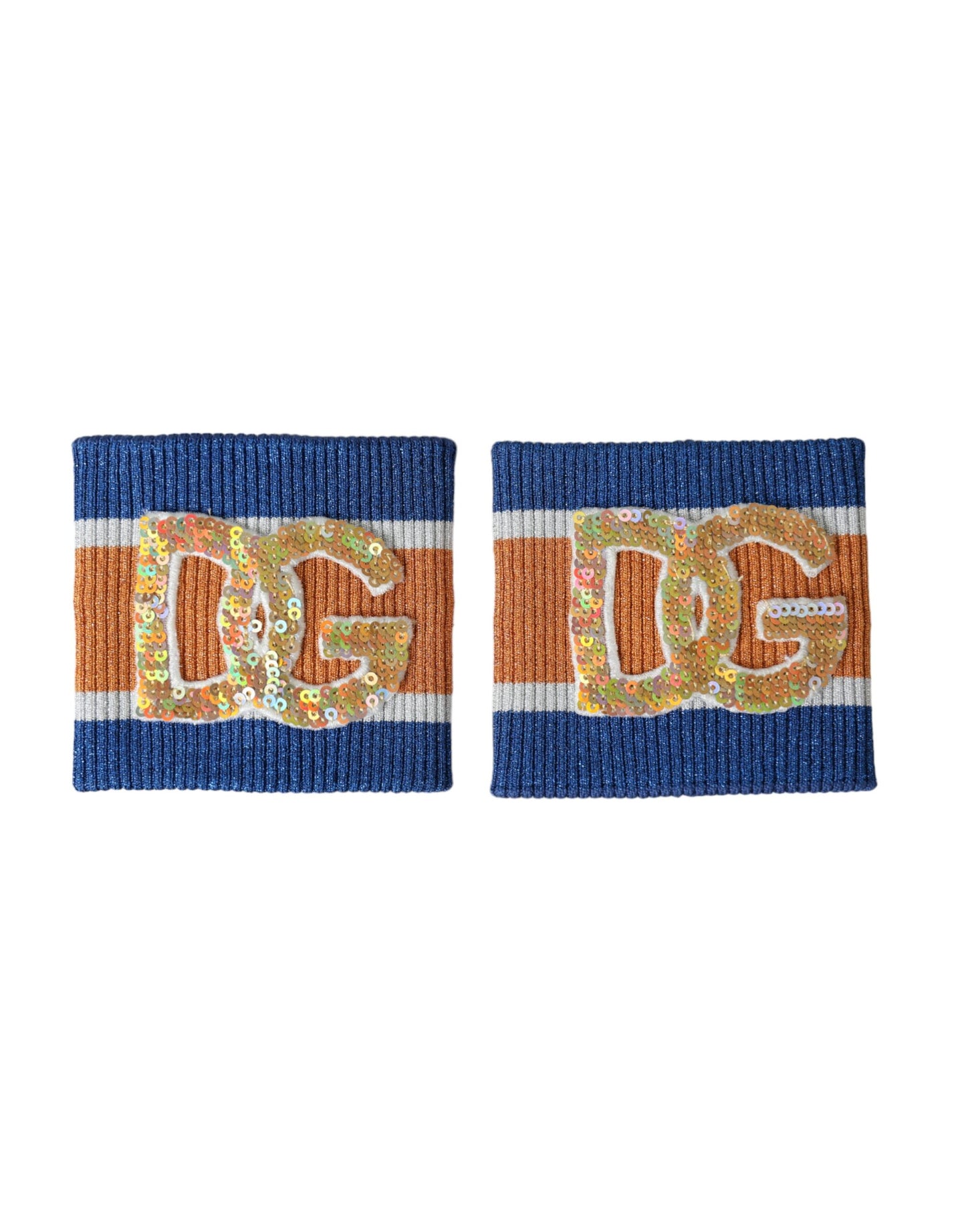 Bracelet en viscose à sequins et logo multicolore Dolce & Gabbana