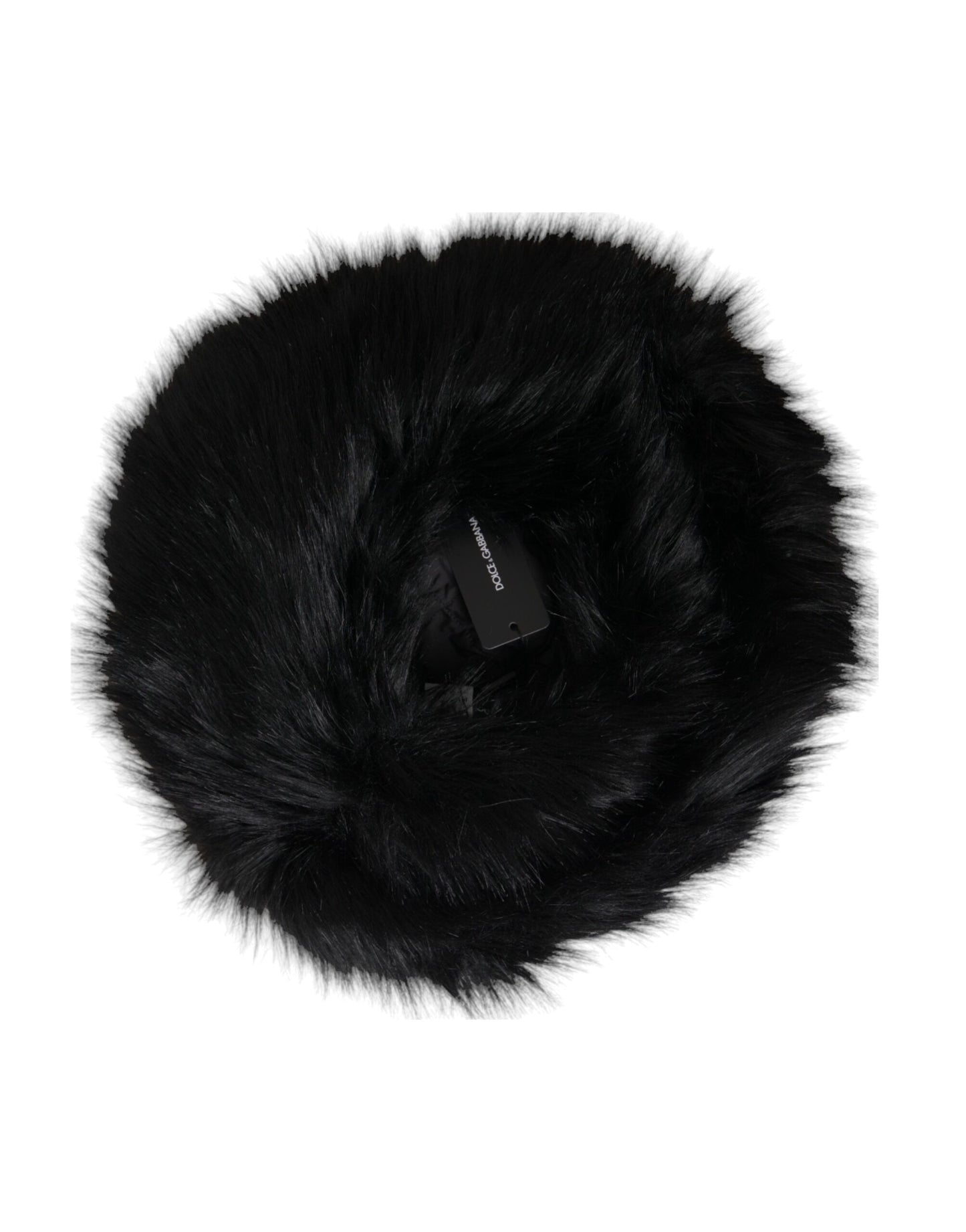 Dolce & Gabbana Zwarte Dames Bucket Hat van Imitatiebont