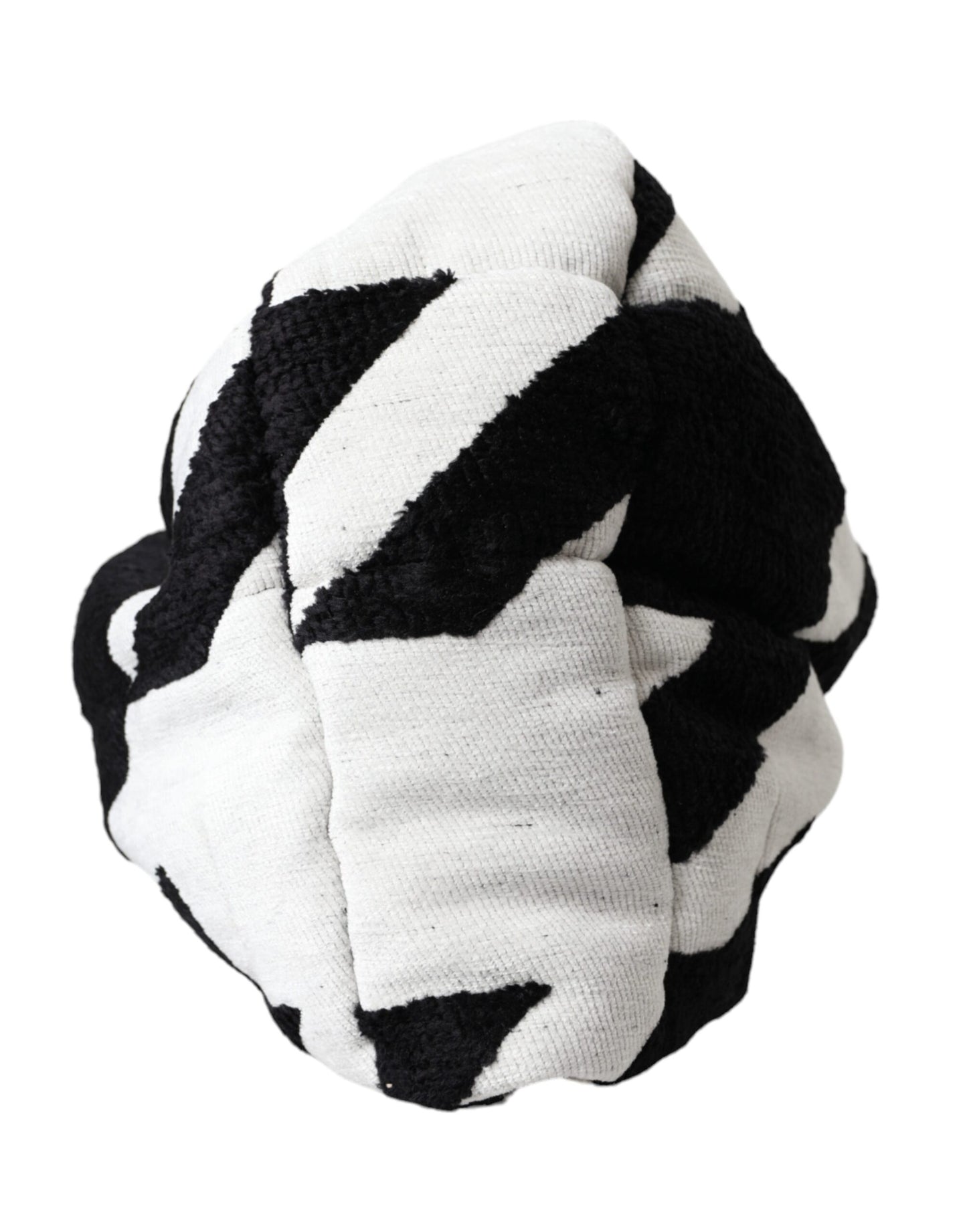 Chapeau enveloppant en laine noire et blanche Dolce & Gabbana