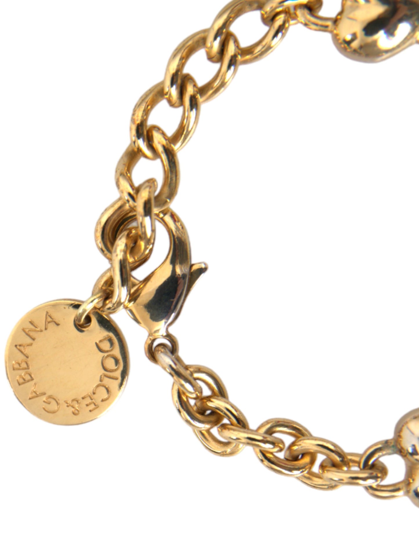 Dolce & Gabbana Goudkleurige Messing Ketting MY DOG Hart Armband