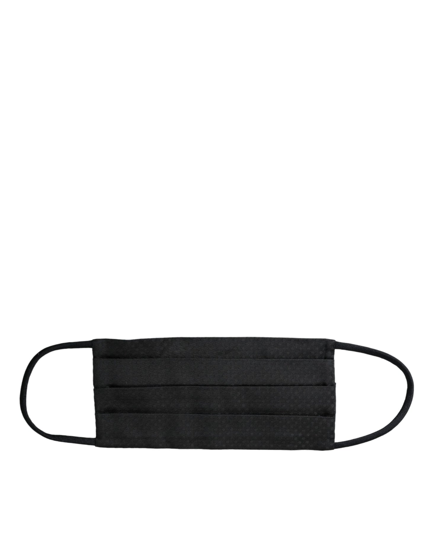 Dolce & Gabbana Zwart 100% Zijden Verstelbare Stropdas Gezichtsmasker