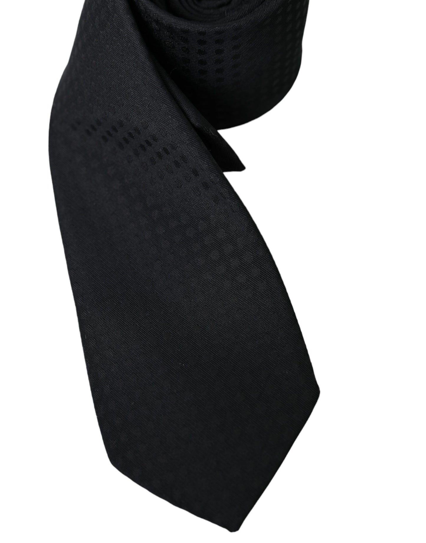 Dolce & Gabbana Zwart 100% Zijden Verstelbare Stropdas Gezichtsmasker