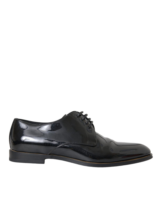 Dolce & Gabbana Chaussures habillées derby en cuir verni noir