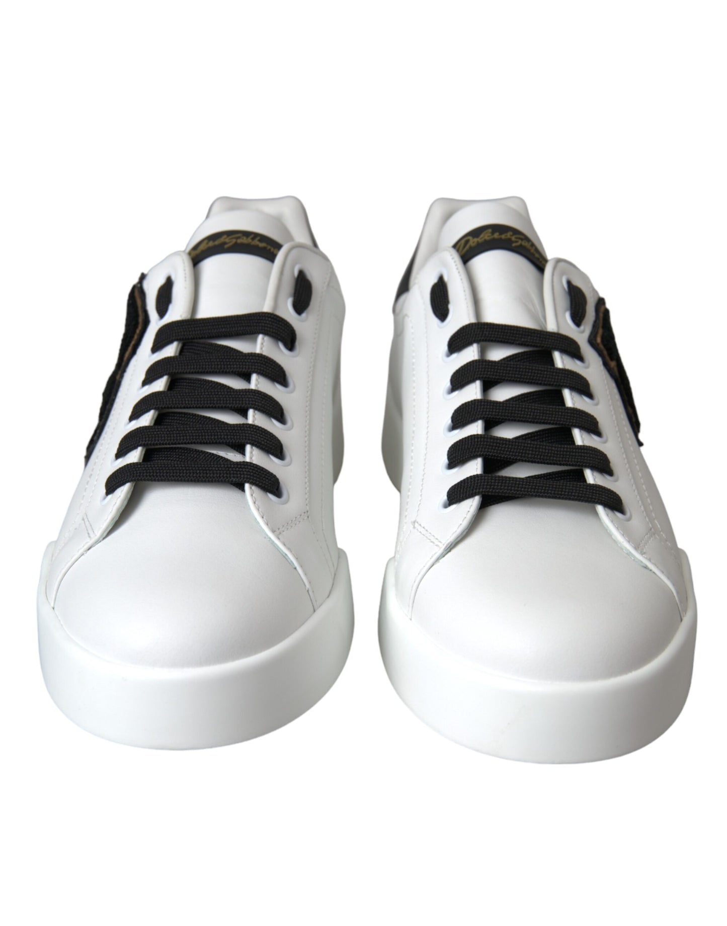 Sneakers basses décontractées en cuir blanc avec logo DG de Dolce & Gabbana