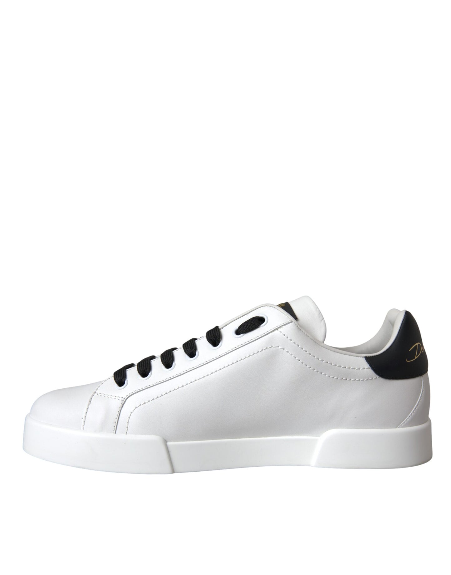 Sneakers basses décontractées en cuir blanc avec logo DG de Dolce & Gabbana