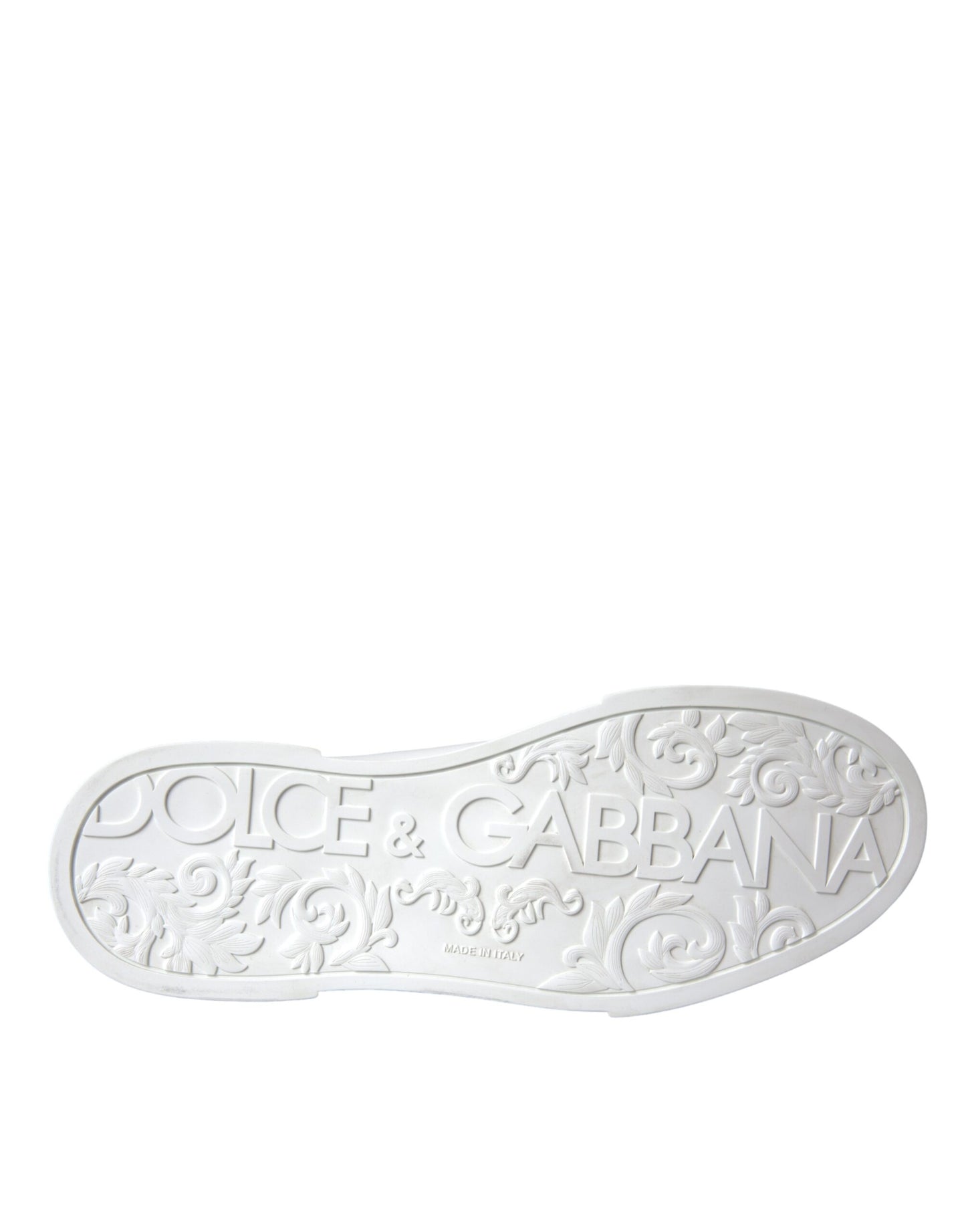 Sneakers basses décontractées en cuir blanc avec logo DG de Dolce & Gabbana