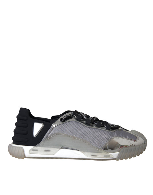 Sneakers basses NS1 en nylon argenté et noir pour homme de Dolce & Gabbana