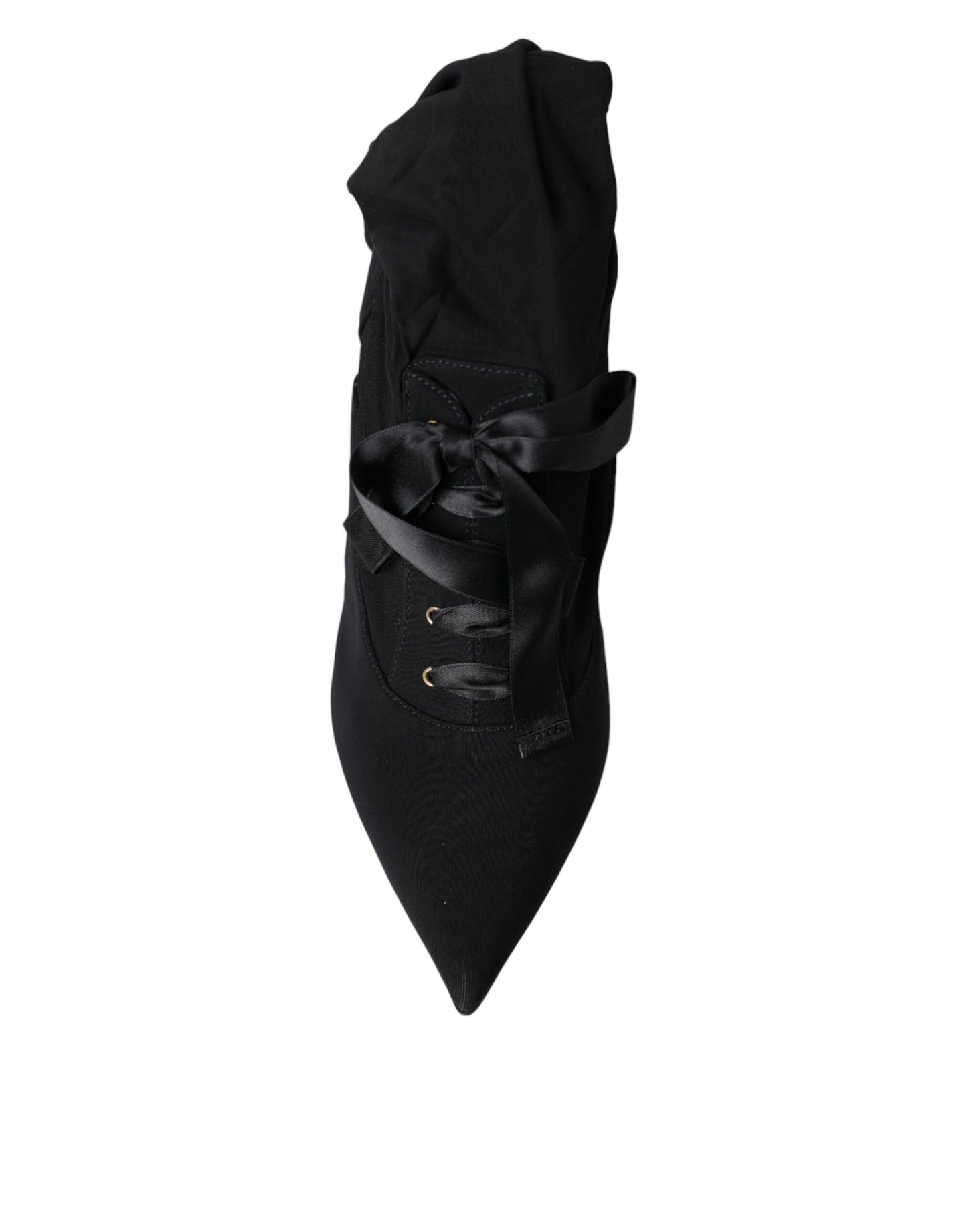 Bottines mi-mollet à talons aiguilles noirs Dolce & Gabbana