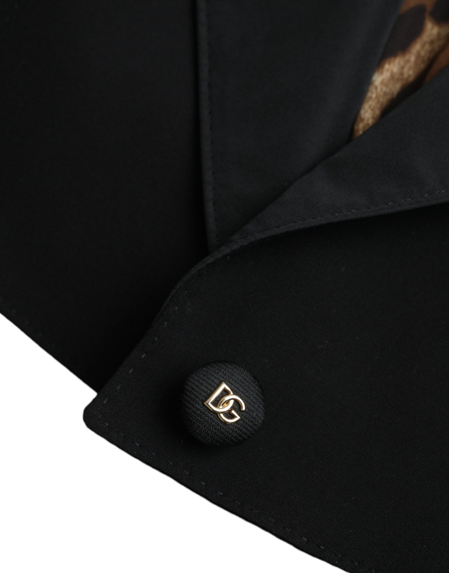 Dolce & Gabbana - Veste courte en polyester noir à manches bouffantes