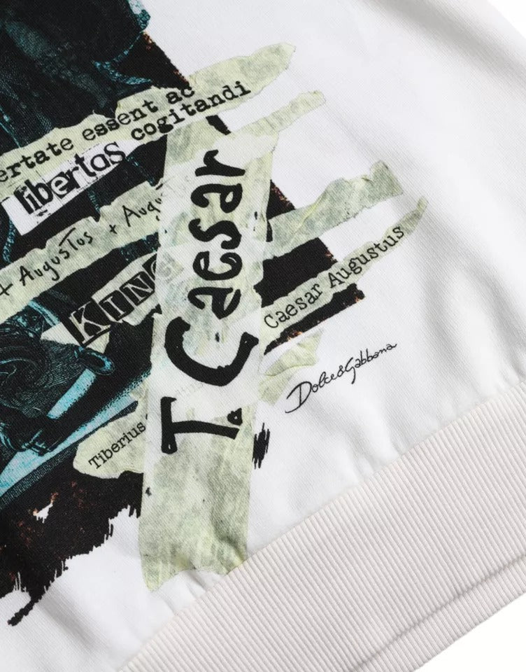 Dolce & Gabbana Witte Caesar Katoenen Trui met Kap