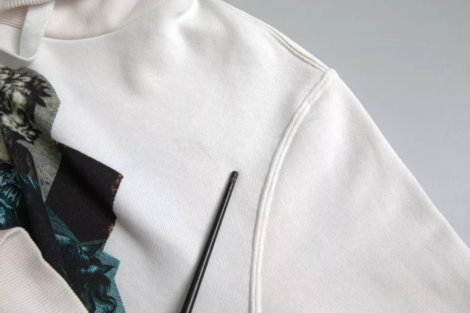 Dolce & Gabbana Witte Caesar Katoenen Trui met Kap