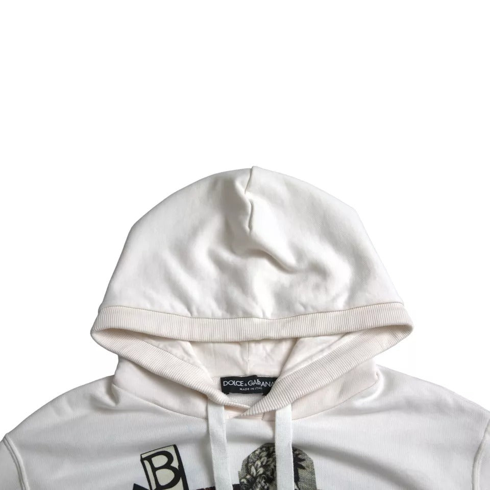 Dolce & Gabbana Witte Caesar Katoenen Trui met Kap