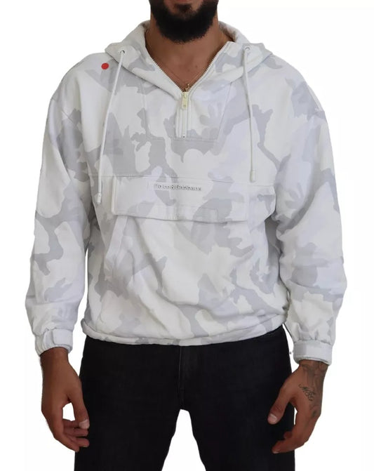Sweat à capuche blanc camouflage Dolce & Gabbana