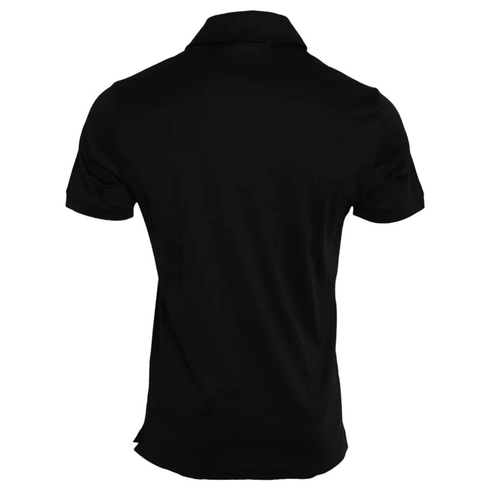 Dolce & Gabbana zwart logo katoenen polo-top T-shirt