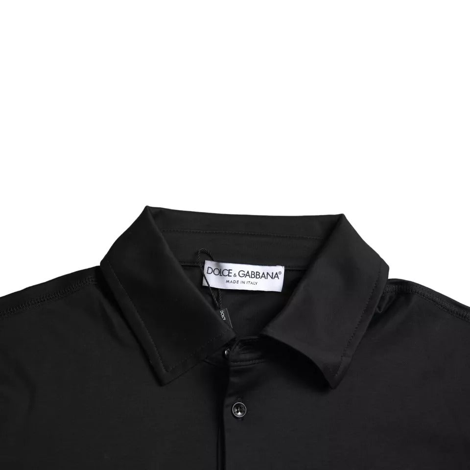 Dolce & Gabbana zwart logo katoenen polo-top T-shirt