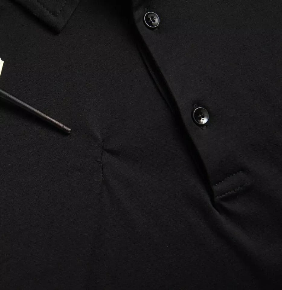 Dolce & Gabbana zwart logo katoenen polo-top T-shirt